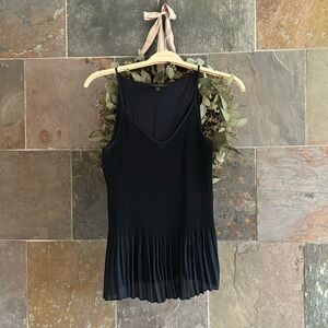 Banana Republic Size S, peplum chiffon dressy top with built in cotton underlay